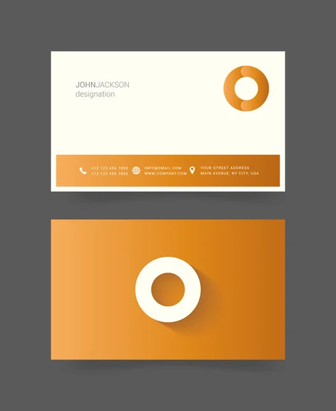 Логотип O Letter на візитних картках — стоковий вектор