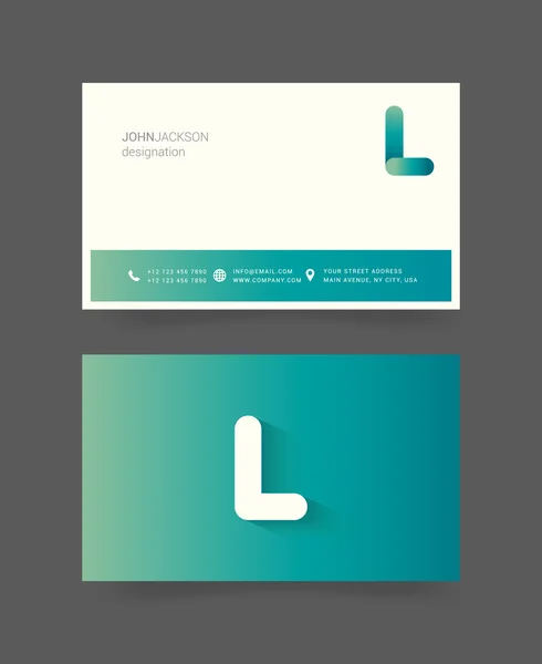 L επιστολή λογότυπο για επαγγελματικές κάρτες — Διανυσματικό Αρχείο