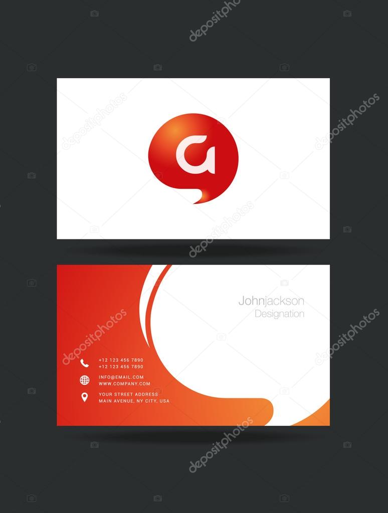 G Letter Logo Icon on Business Cards Vector Template