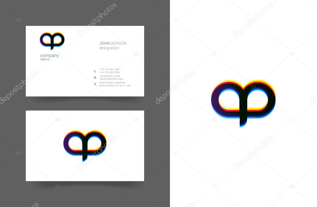 AP Letters Logo Business Cards