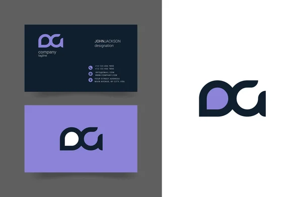 D & G brieven Logo visitekaartjes — Stockvector