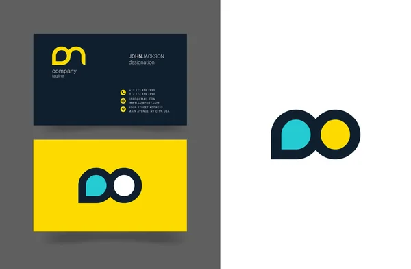 D & o Buchstaben Logo Visitenkarten — Stockvektor