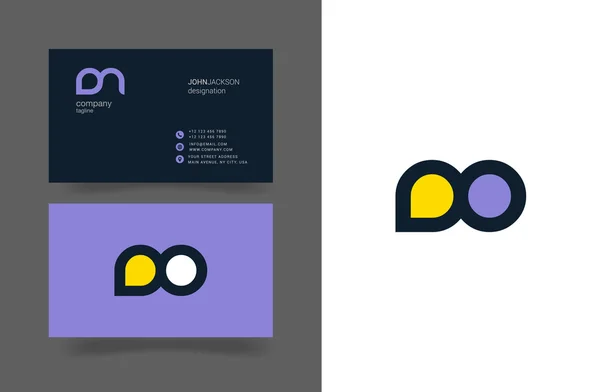 D & O brieven Logo visitekaartjes — Stockvector