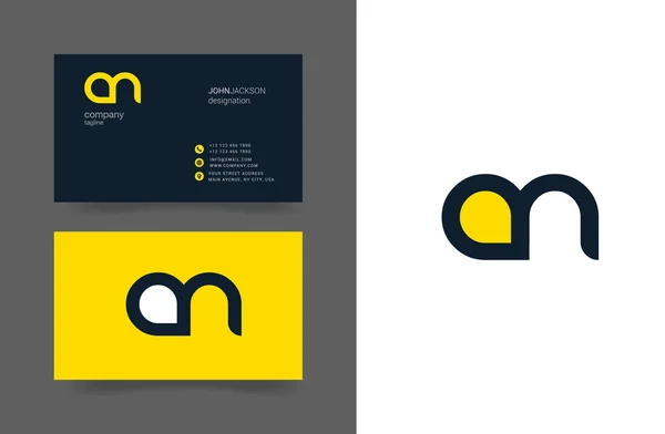 A&N Листи Логотип Візитки — стоковий вектор