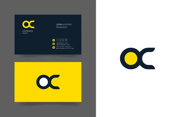 O & C brieven Logo visitekaartjes — Stockvector