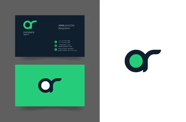 O & R brieven Logo visitekaartjes — Stockvector