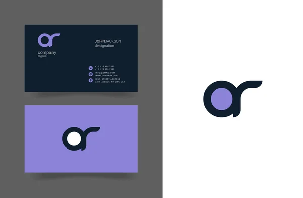O & R dopisy Logo vizitky — Stockový vektor