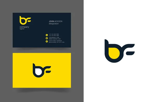 Lettres B & F Logo Cartes de visite — Image vectorielle