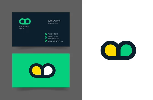 A & D Letters and Business Cards — стоковый вектор