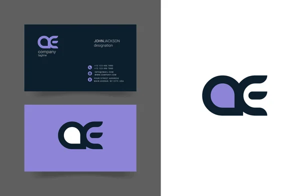 A & E Letters and Business Cards — стоковый вектор