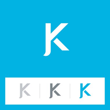 K harfi logo simge seti