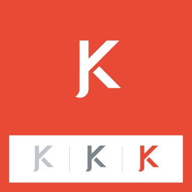 K letter logo icons set clipart