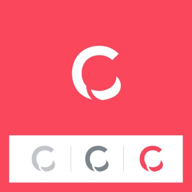 C harfi logo Icons set