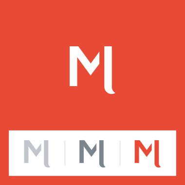 M harfi logo Icons set
