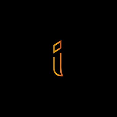 I golden letter logo icon