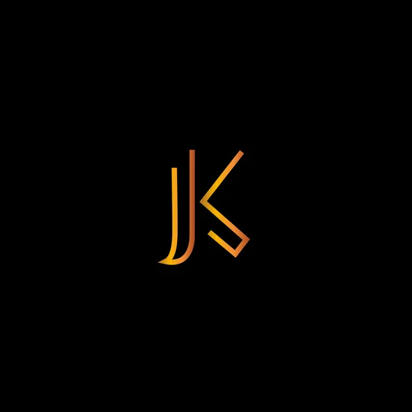 K ไอคอนโลโก้ตัวอักษรสีทอง — ภาพเวกเตอร์สต็อก