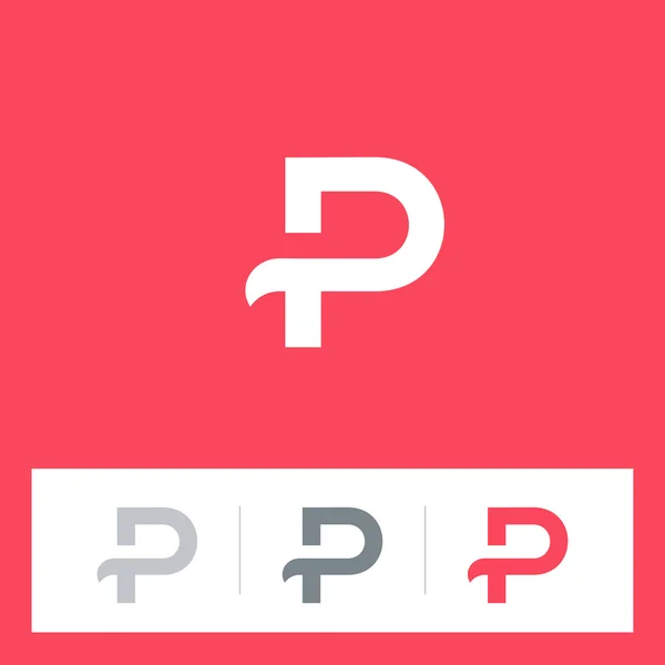 Σετ εικονιδίων logo γράμμα P — Διανυσματικό Αρχείο