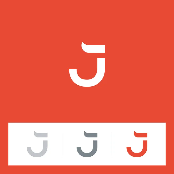 J brev logotyp ikoner set — Stock vektor