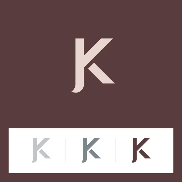 K harfi logo simge seti — Stok Vektör