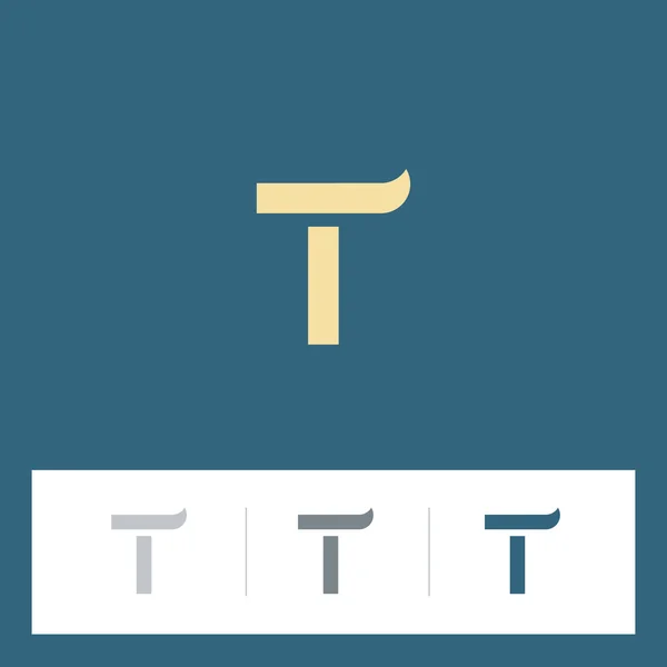 T lettera logo icone set — Vettoriale Stock