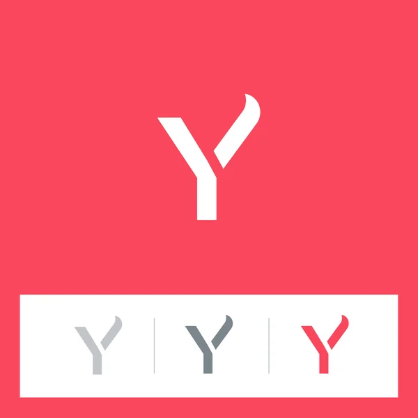 Y 文字ロゴ アイコンを設定 — ストックベクタ