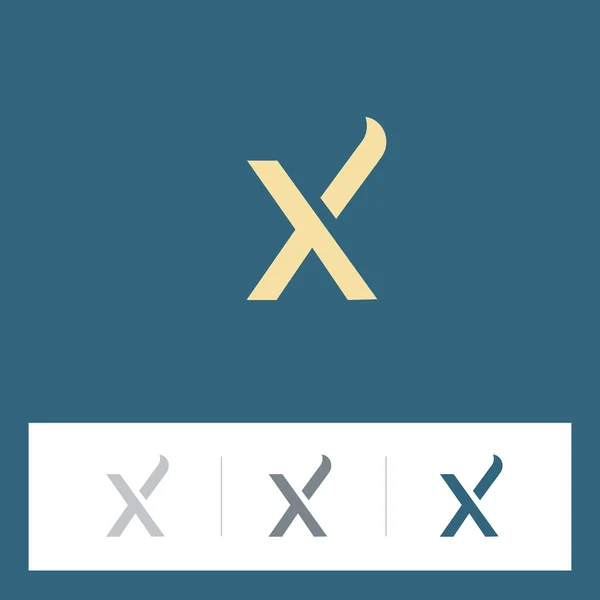 X 文字ロゴ アイコンを設定します。 — ストックベクタ