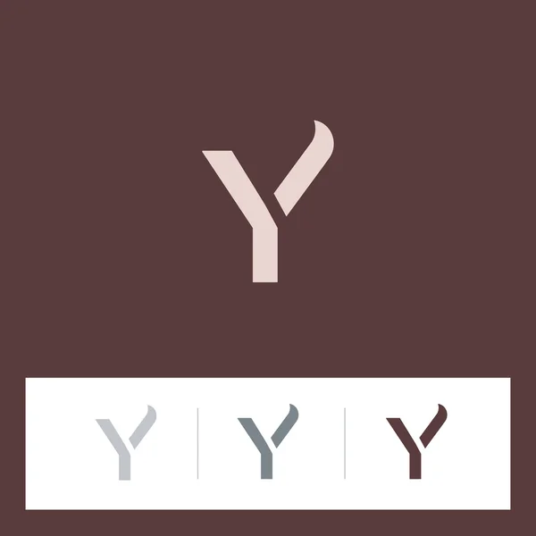 Y 文字ロゴ アイコンを設定 — ストックベクタ
