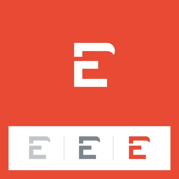 Conjunto de ícones de logotipo de letra E — Vetor de Stock
