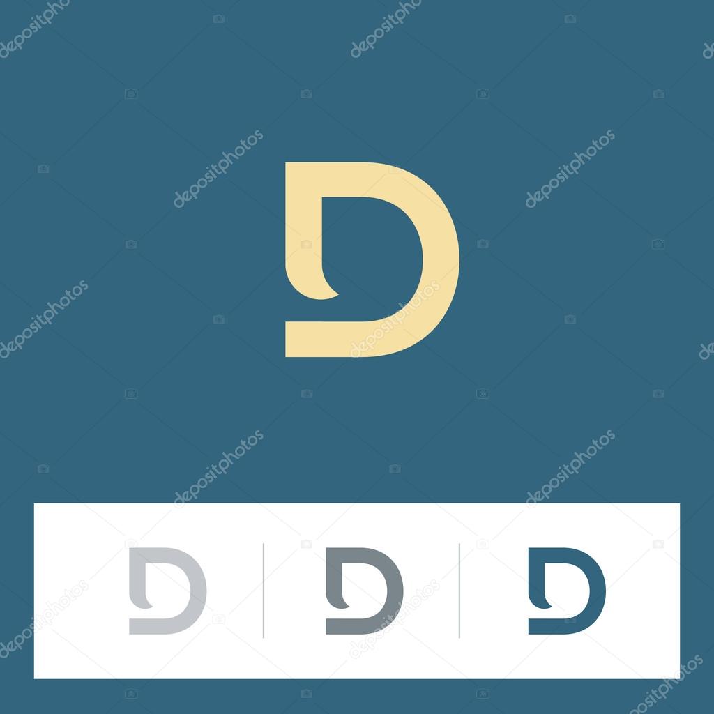 D letter logo icons set