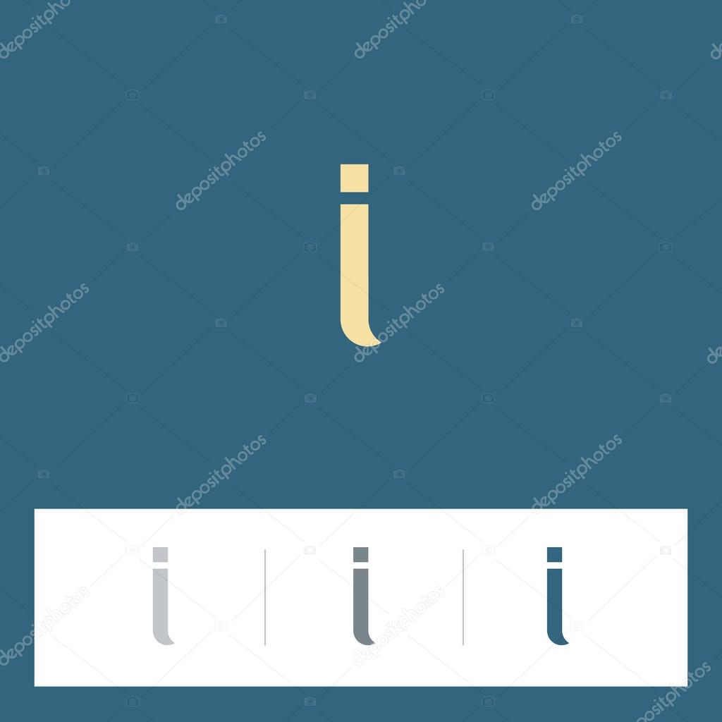 I letter logo icons set