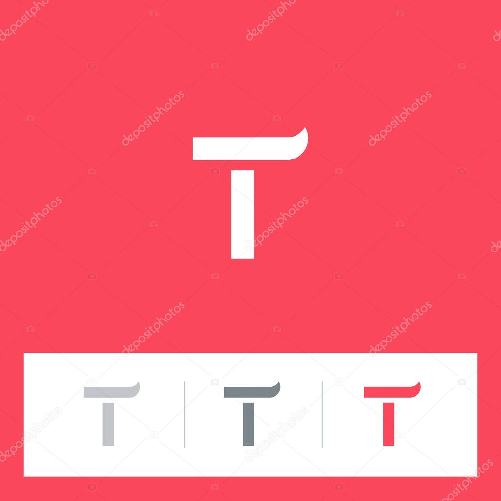 T letter logo icons set