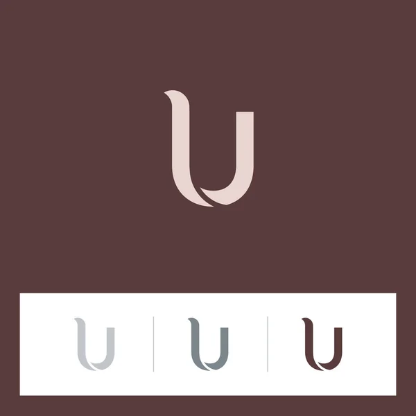 U lettera logo icone set — Vettoriale Stock