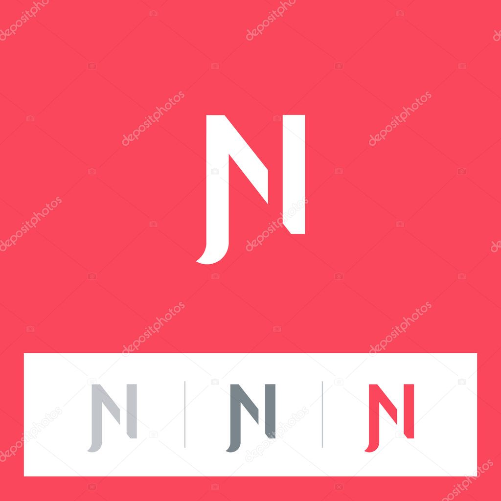 N letter logo symbol vector icons set