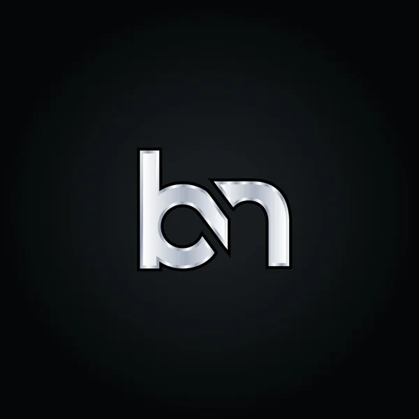 B és N betű logó — Stock Vector