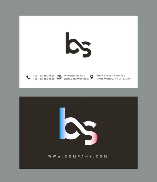 B und s Buchstaben Logo — Stockvektor