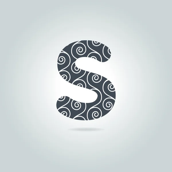 ไอคอนโลโก้ตัวอักษร S ดอกไม้ — ภาพเวกเตอร์สต็อก