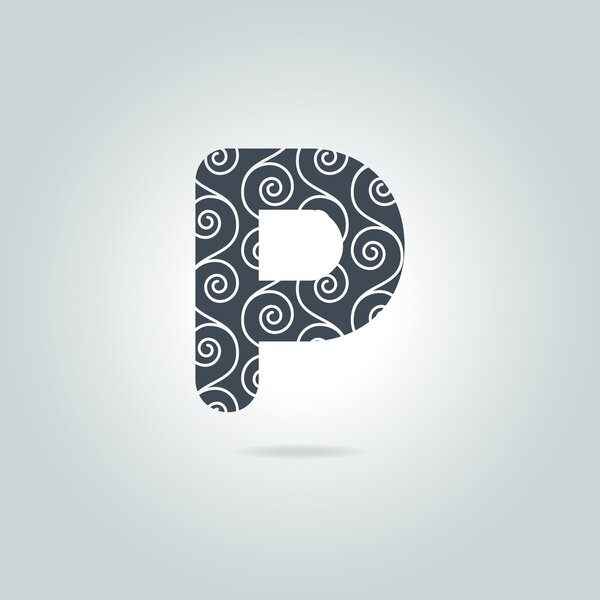Floral P Letter Logo Icon