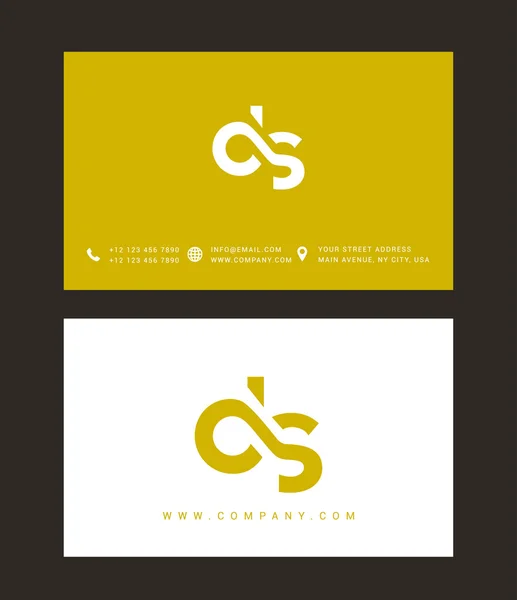 Logotipo de las letras D y S — Vector de stock