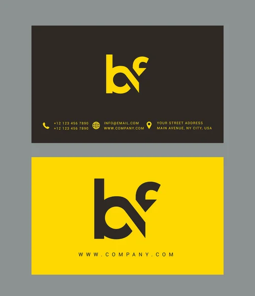 B and F Letters Logo — Stock Vector