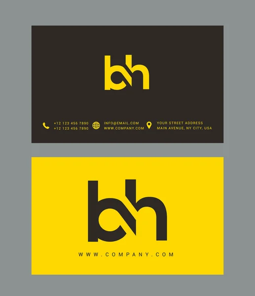 B és H betűket logó — Stock Vector