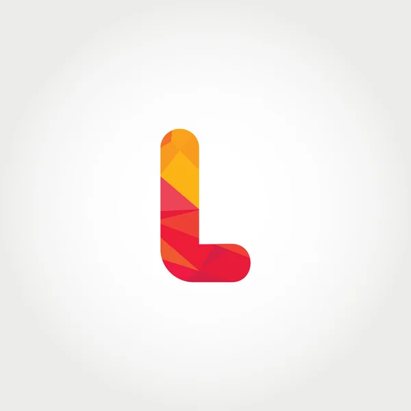 Geometrische L logo letterpictogram — Stockvector