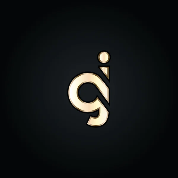 A ve J harfleri Logo — Stok Vektör