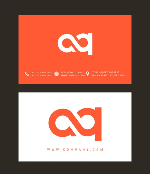 A e Q Cartas Logo —  Vetores de Stock