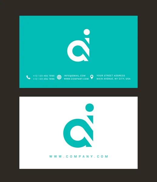 A und i Buchstaben Logo — Stockvektor