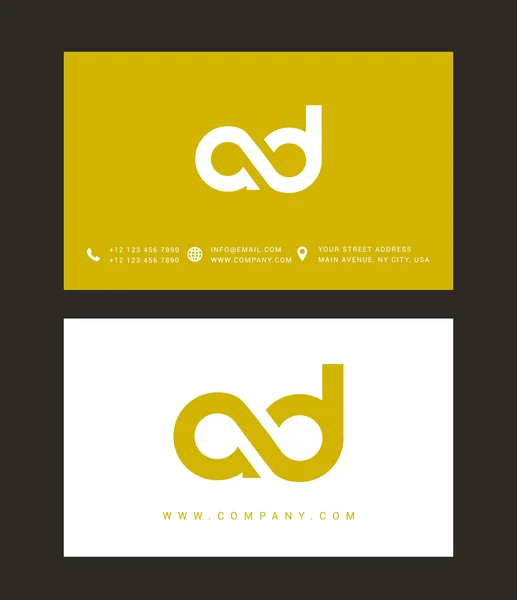 Логотип букв A и D — стоковый вектор