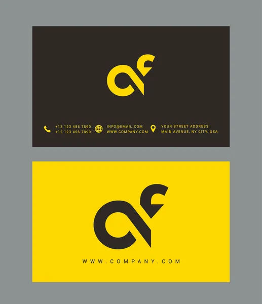 C en F Letters Logo — Stockvector