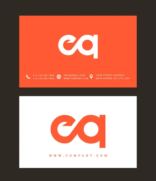 E and Q Letters Logo — Διανυσματικό Αρχείο