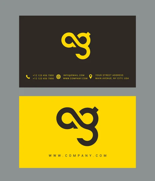 A e G Cartas Logo — Vetor de Stock