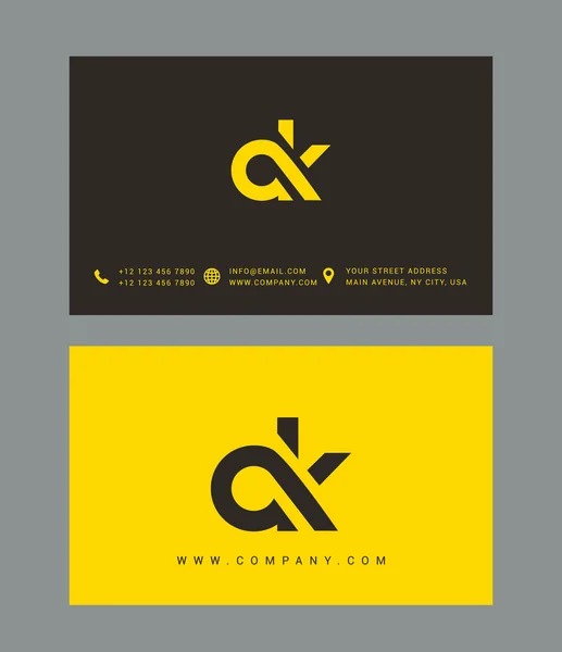 A und k Buchstaben Logo — Stockvektor