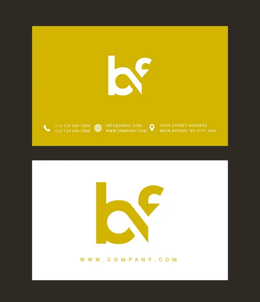 B i F listów Logo — Wektor stockowy